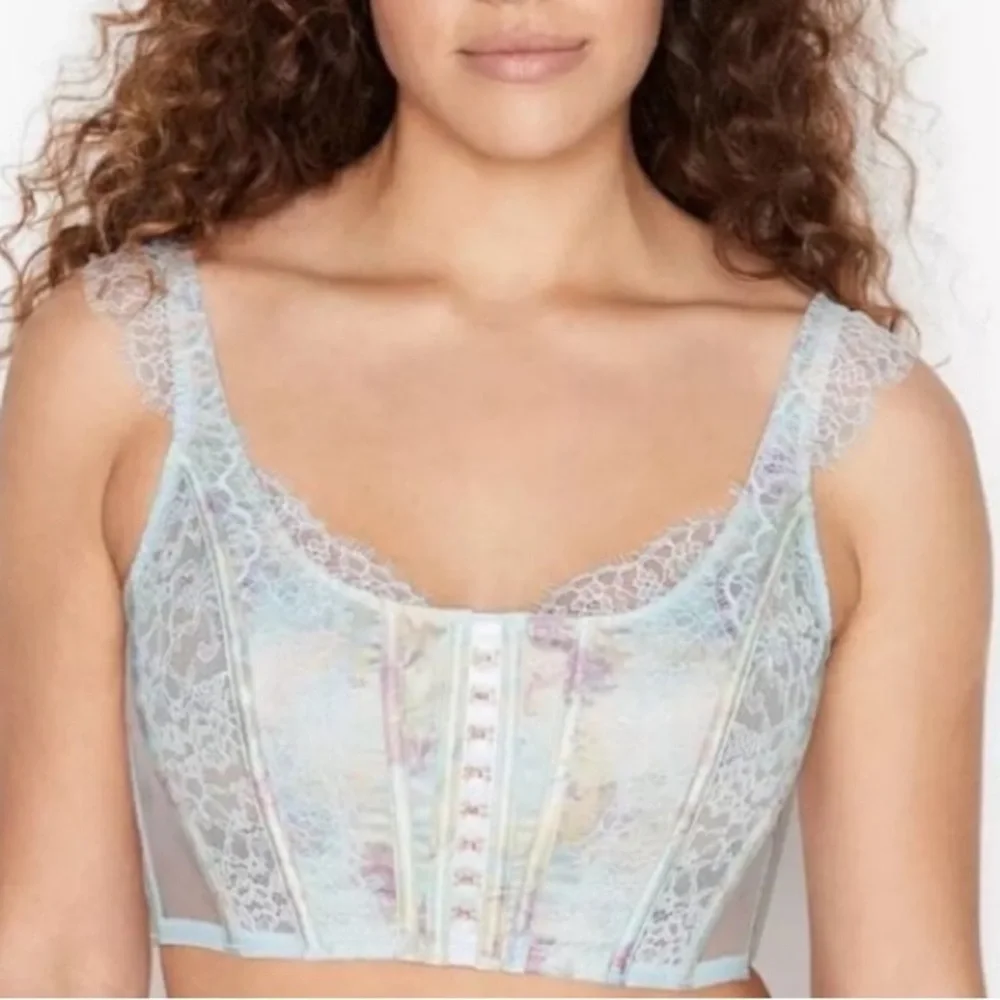 New! Victoria's Secret Dream Angels Pale Pastel Lace Corset Bra Top 22819